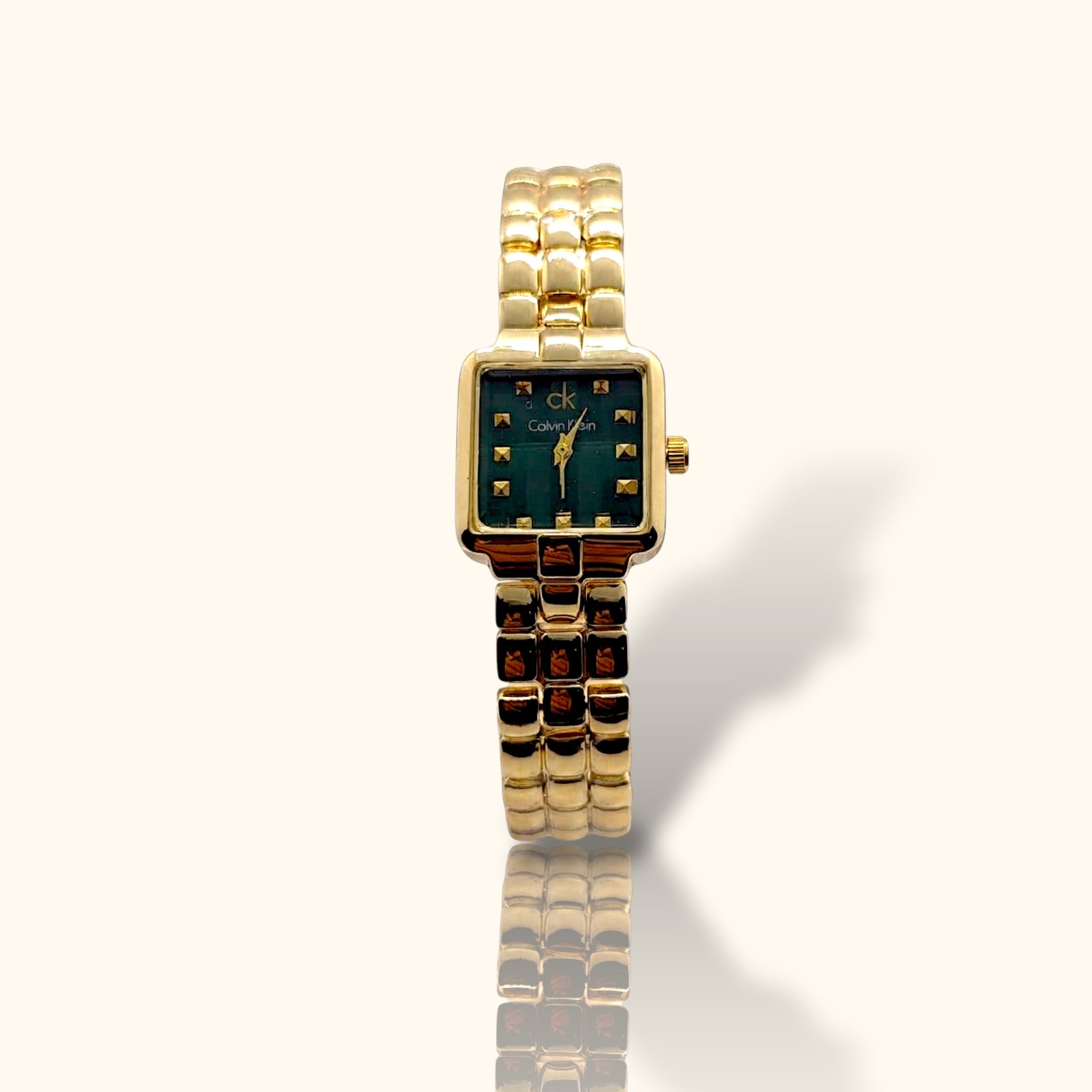 Calvin Klein Midnight Gold Edition – Square Black Dial Women’s Watch