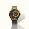 CAS RAY Industrial Fusion – Gold & Forest Green Mechanical-Style Tech Watch