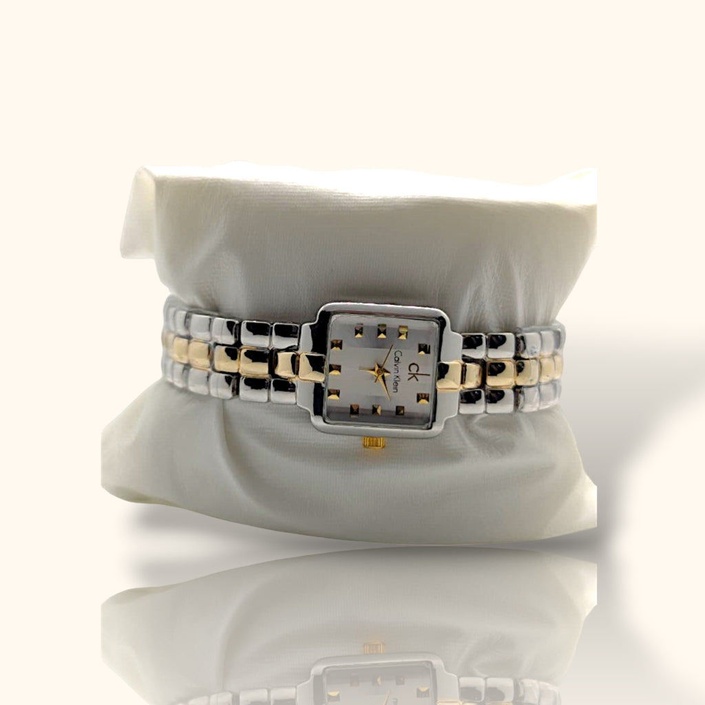 Calvin Klein Elegant Square Dial Two-Tone Women’s Watch