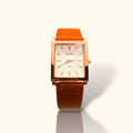 Sophisticated Heritage: Rose Gold & Mustard Leather Watch