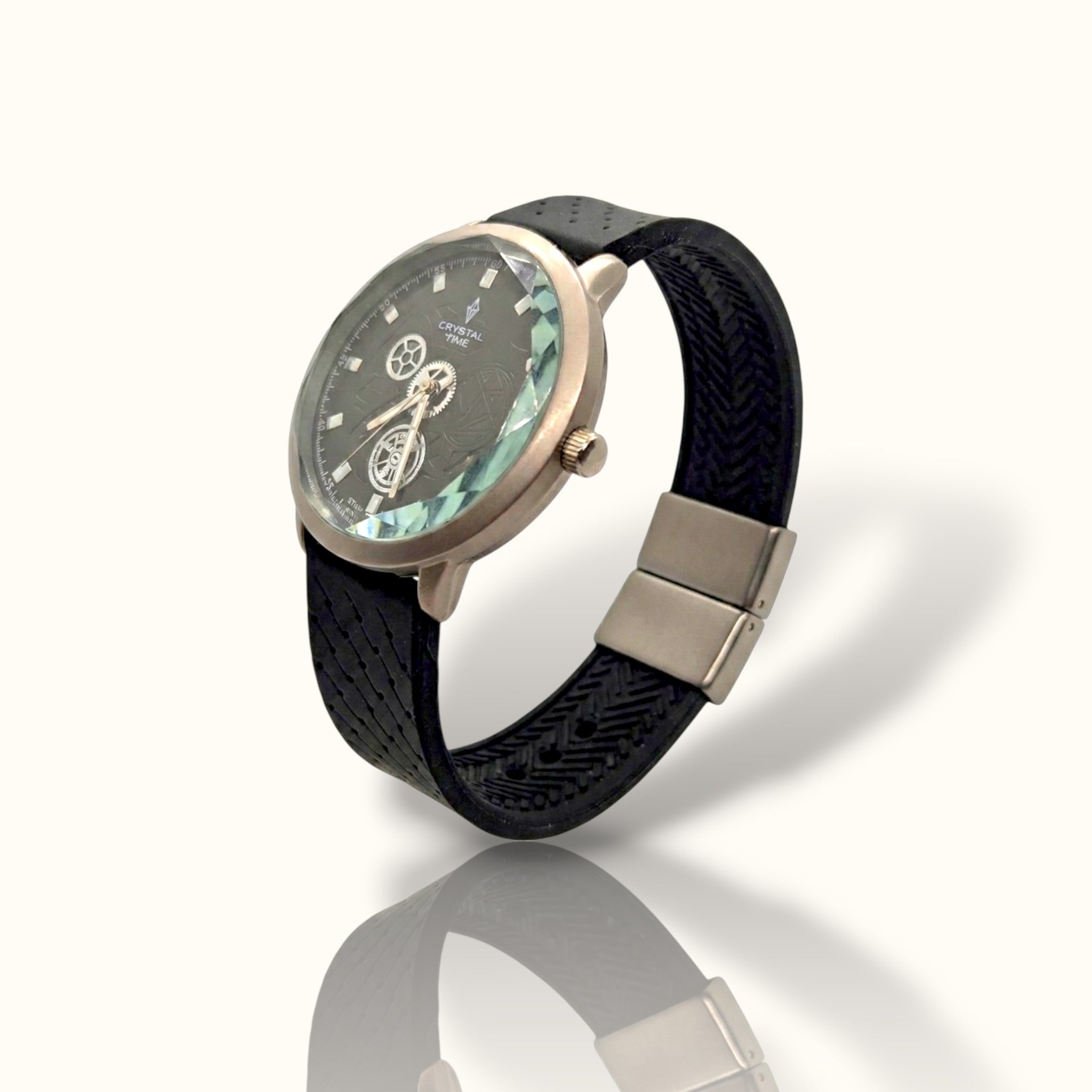 Crystal Time – Phantom Black Skeleton Dial Men’s Sport Watch