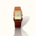 Modern Minimalist: Rose Gold & Tan Leather Watch