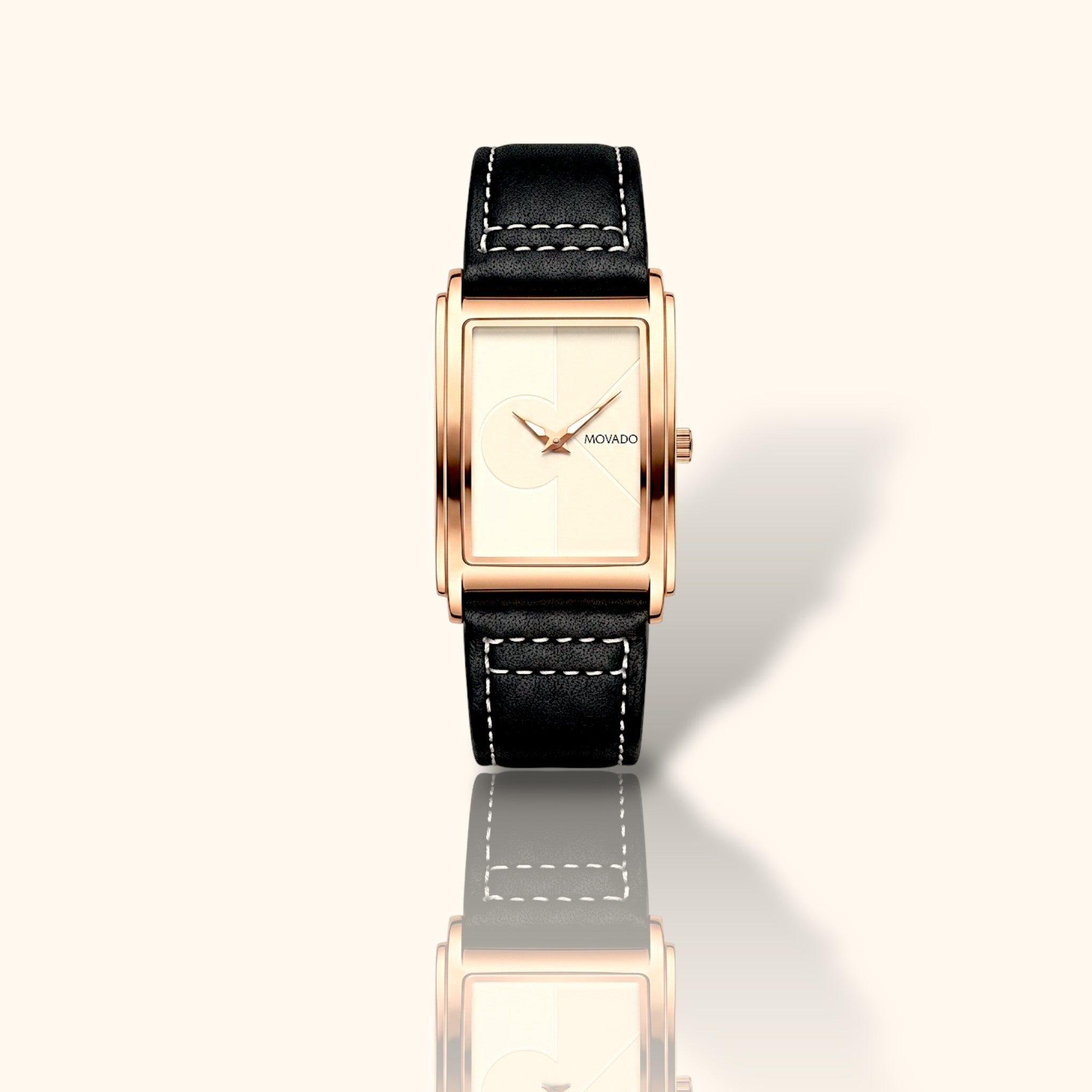 Timeless Elegance: Rose Gold Rectangular Watch