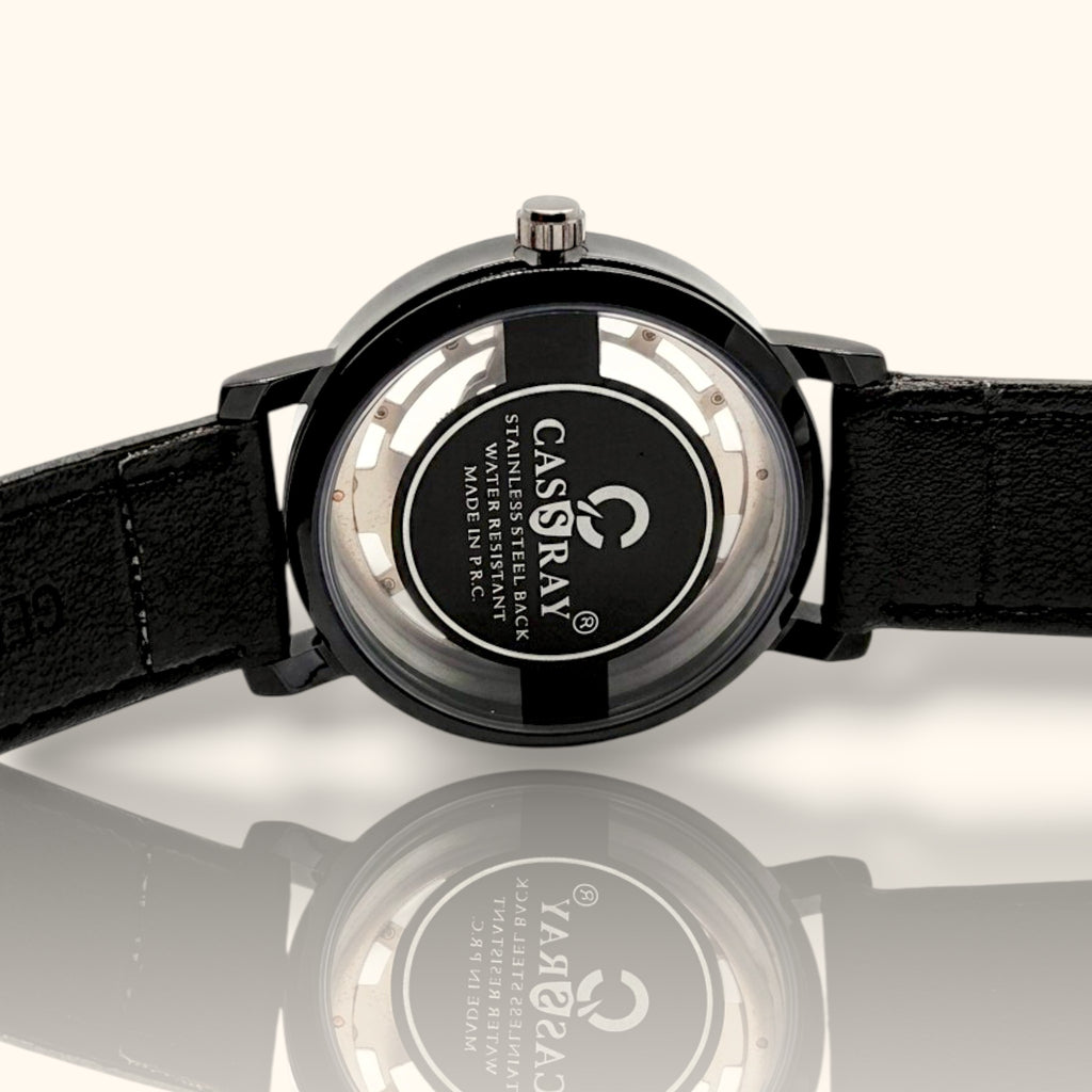 Casray "Gilded Engine" Skeleton Watch – Modern Industrial Aesthetic