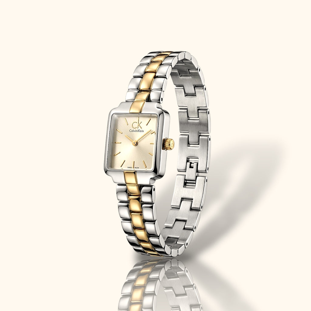 Calvin Klein Elegant Square Dial Two-Tone Women’s Watch