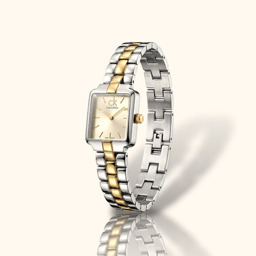 Calvin Klein Elegant Square Dial Two-Tone Women’s Watch